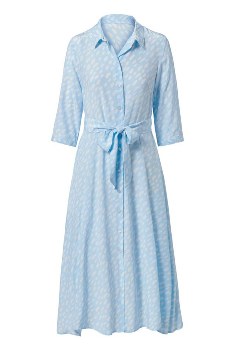 Tchibo Women All Over Print Midi Dress, Blue - Image 2